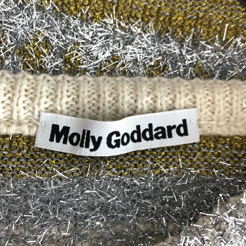 Molly Goddard / モリーゴダード | ラメ ボーダー クルーネック カーディガン | L | レディース
