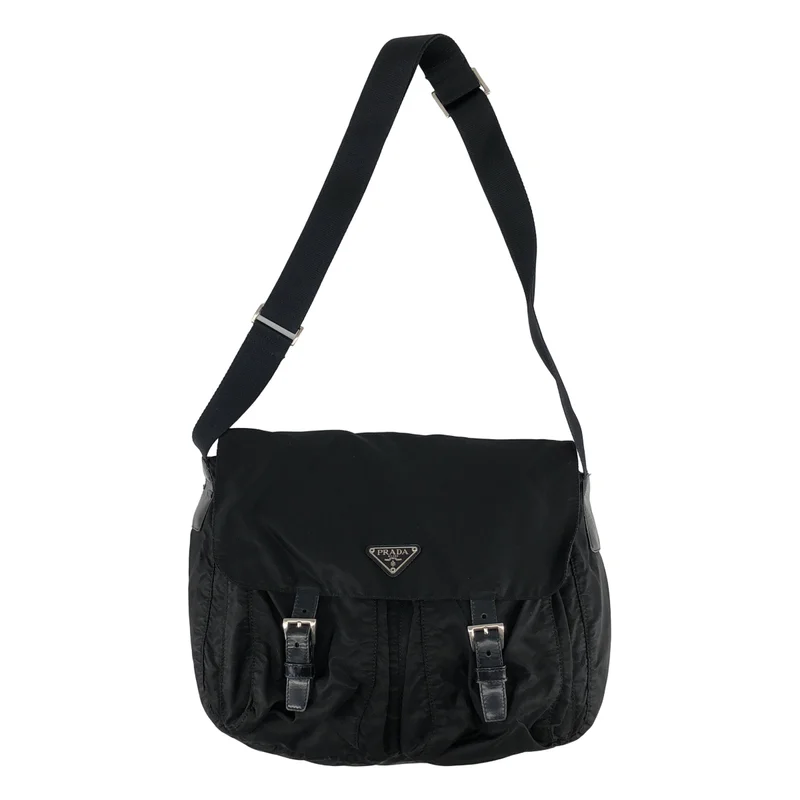 PRADA / プラダ | B1728F / テスートナイロン レザーベルト ショルダーバッグ |