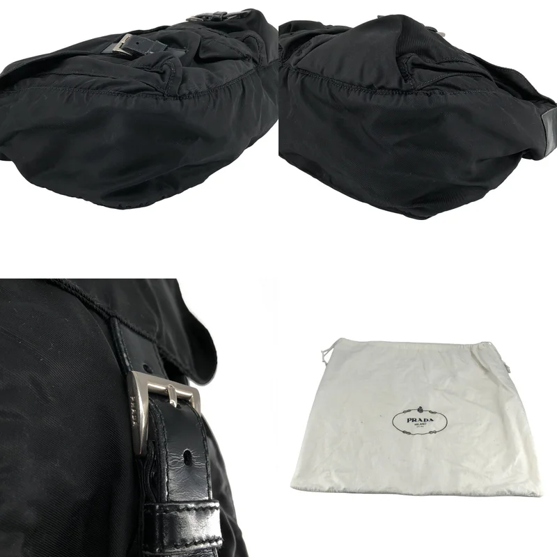 PRADA / プラダ | B1728F / テスートナイロン レザーベルト ショルダーバッグ |