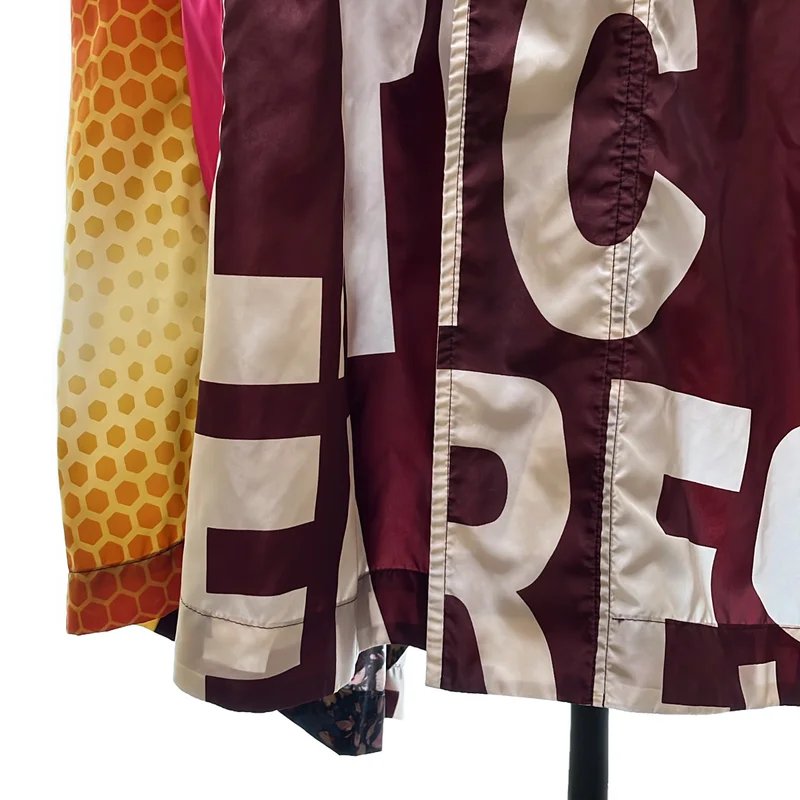 DRIES VAN NOTEN / ドリスヴァンノッテン | 2023SS | VOYASS PATCH 6096 M.W.JACKET / パッチワーク 総柄 ロングジャケットポンチョ | M | メンズ