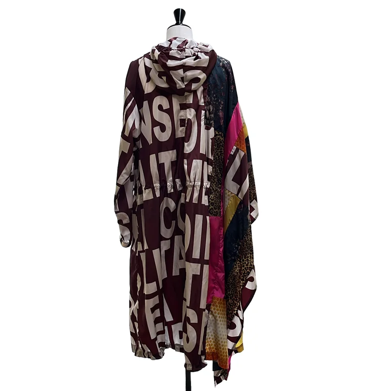 DRIES VAN NOTEN / ドリスヴァンノッテン | 2023SS | VOYASS PATCH 6096 M.W.JACKET / パッチワーク 総柄 ロングジャケットポンチョ | M | メンズ