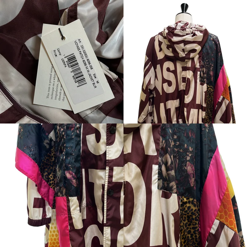 DRIES VAN NOTEN / ドリスヴァンノッテン | 2023SS | VOYASS PATCH 6096 M.W.JACKET / パッチワーク 総柄 ロングジャケットポンチョ | M | メンズ