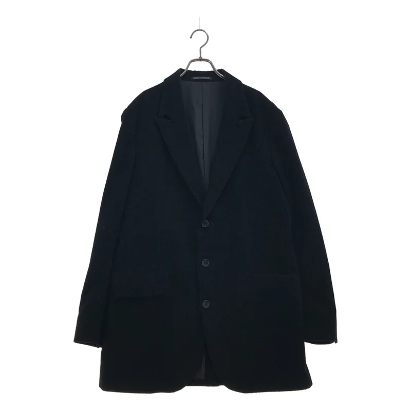 YOHJI YAMAMOTO POUR HOMME / ヨウジヤマモトプールオム | 2022AW | ウール コーデュロイ ロングジャケット | 4 | メンズ