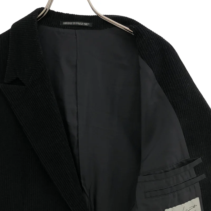 YOHJI YAMAMOTO POUR HOMME / ヨウジヤマモトプールオム | 2022AW | ウール コーデュロイ ロングジャケット | 4 | メンズ