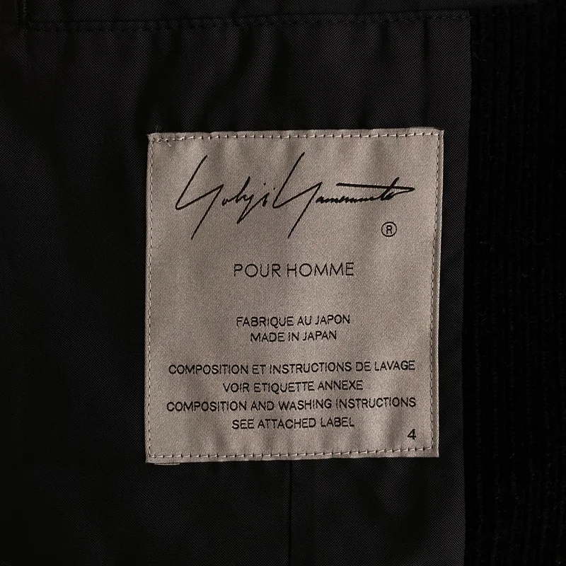 YOHJI YAMAMOTO POUR HOMME / ヨウジヤマモトプールオム | 2022AW | ウール コーデュロイ ロングジャケット | 4 | メンズ