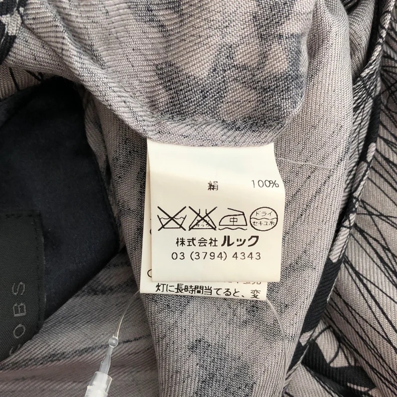 MARC JACOBS / マークジェイコブス | シルク 総柄 バッククロス ノースリーブワンピース | 4 | レディース