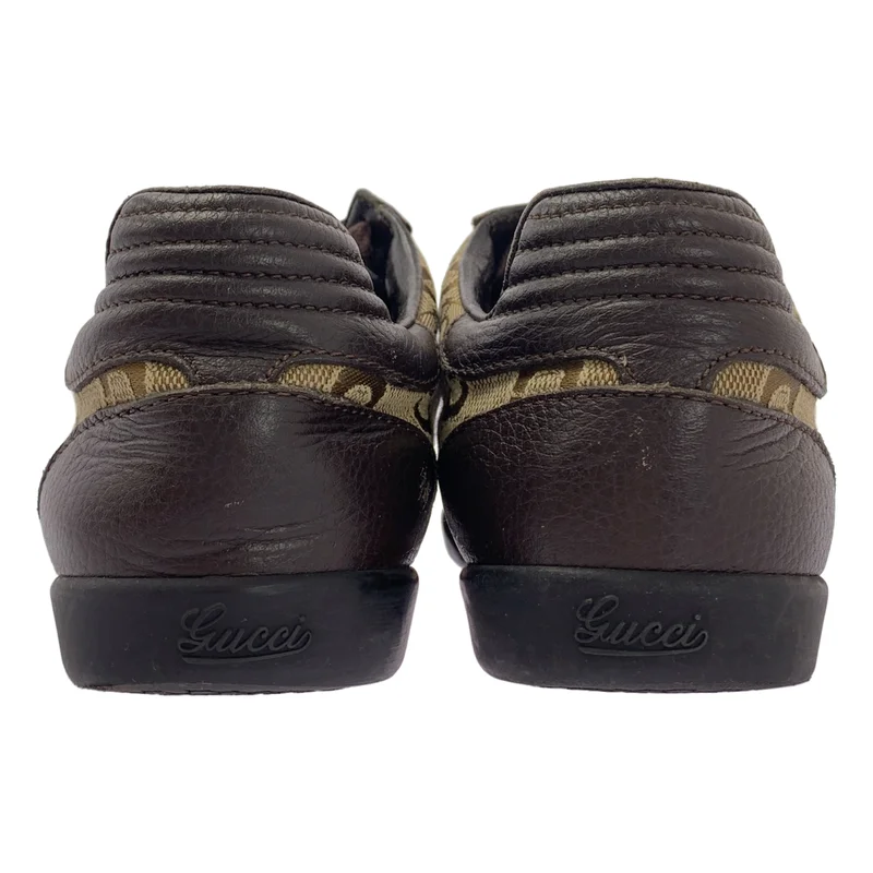 GUCCI / グッチ | レザー 切替 ロゴ スニーカー | 34.5 | レディース