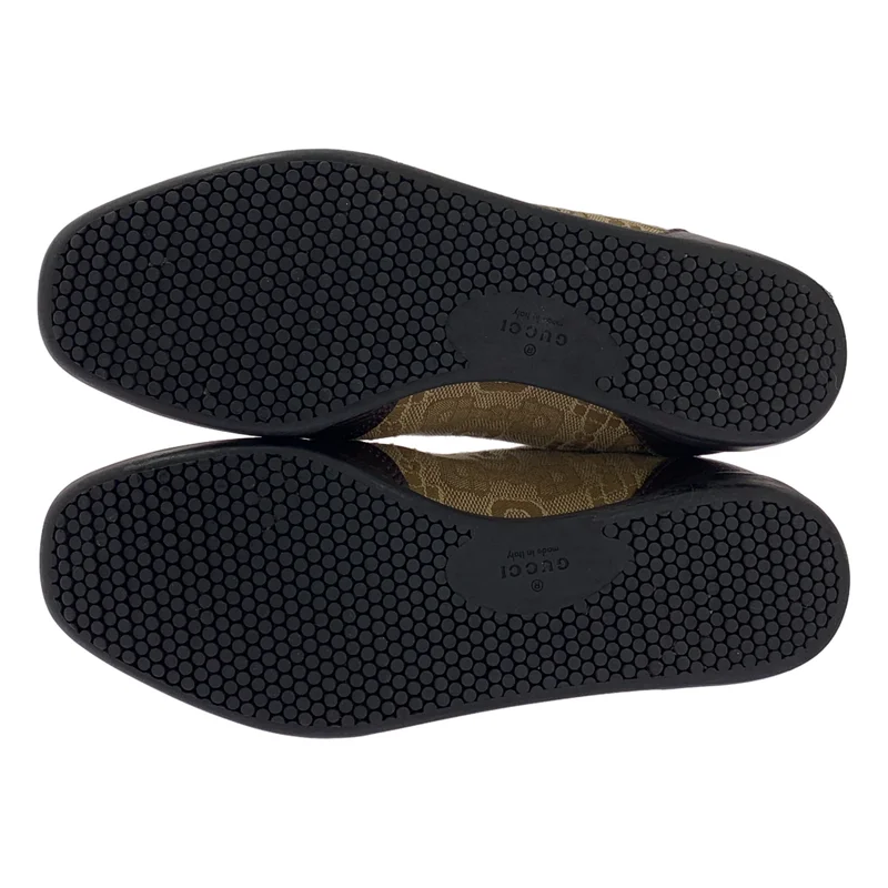 GUCCI / グッチ | レザー 切替 ロゴ スニーカー | 34.5 | レディース