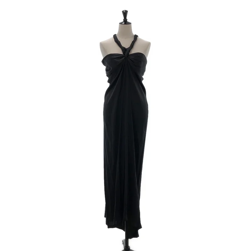 YOHJI YAMAMOTO +NOIR / ヨウジヤマモトプリュスノアール | シルクサテン ドレス ワンピース | S | レディース