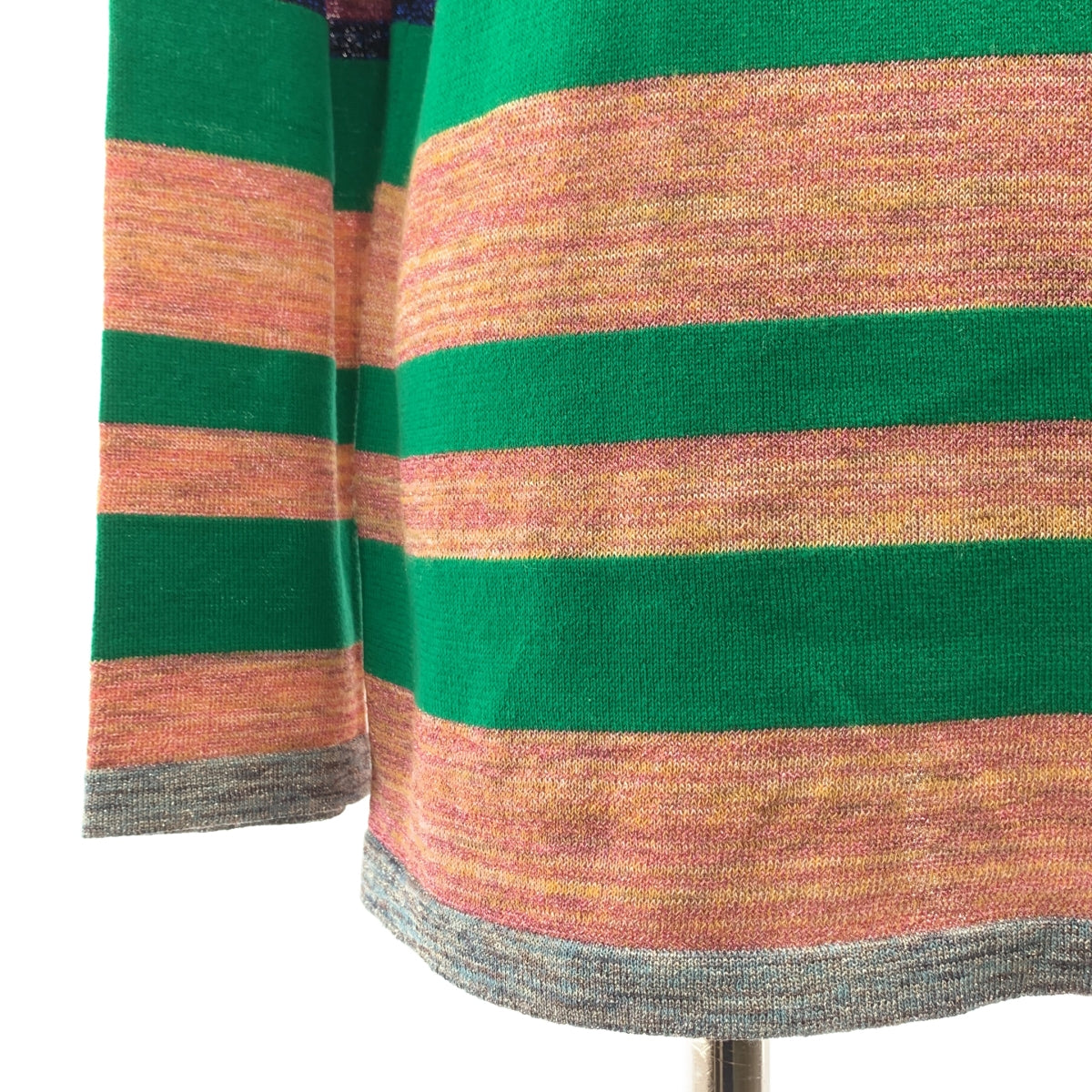 【美品】  DRIES VAN NOTEN / ドリスヴァンノッテン | コットン ビスコース ボーダー ニット セーター | S | マルチカラー | レディース DRIES VAN NOTEN / ドリスヴァンノッテン | コットン ビスコース