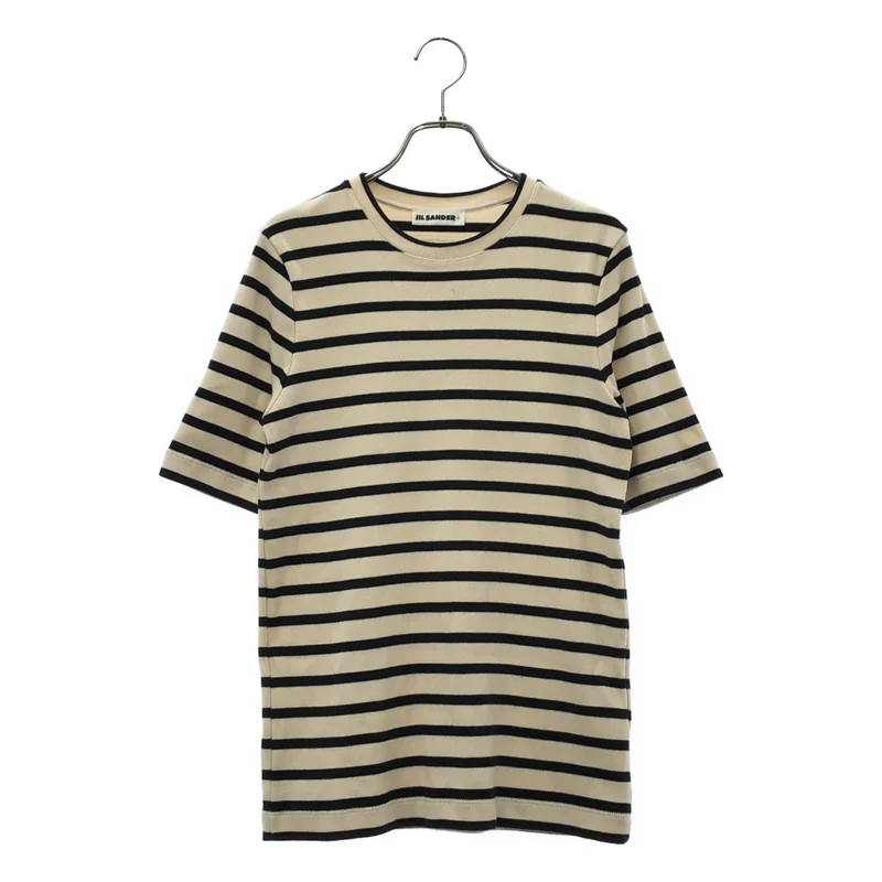 JIL SANDER+ / ジルサンダープラス | 2024SS | コットン ボーダー ニットカットソー | M | レディース