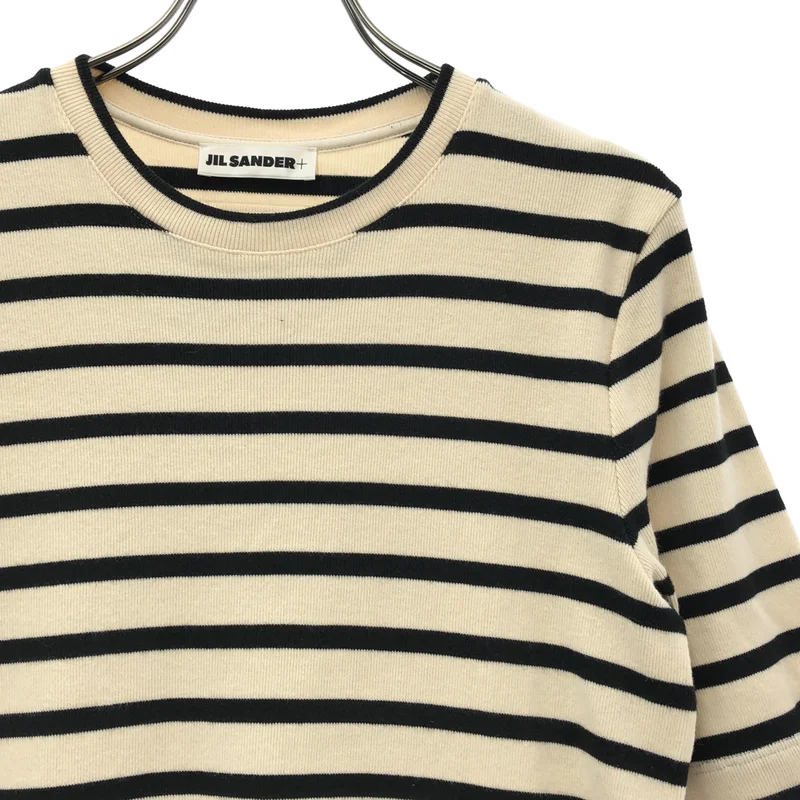 JIL SANDER+ / ジルサンダープラス | 2024SS | コットン ボーダー ニットカットソー | M | レディース