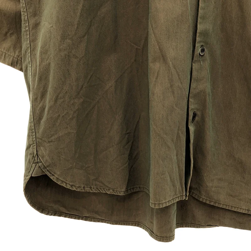 nest robe CONFECT / ネストローブコンフェクト | ボイルギャバ カフスレス 七分袖シャツ | 4 | メンズ