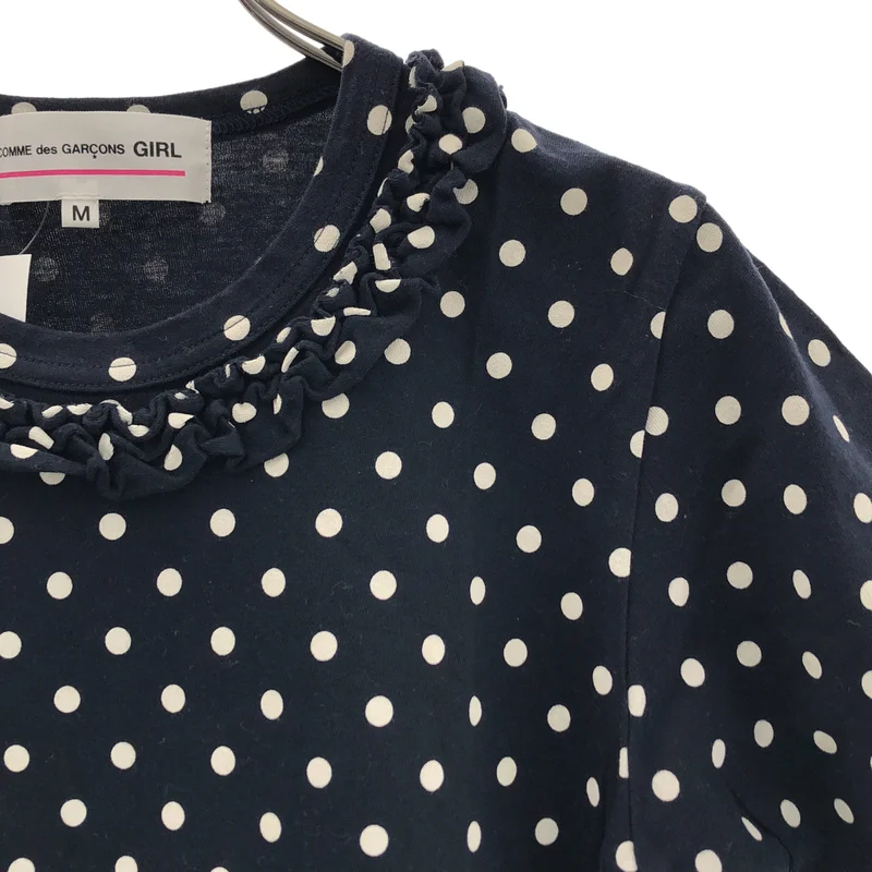 COMME des GARCONS GIRL / コムデギャルソンガール | 2016SS | ポルカドット フリル Tシャツ | M | レディース