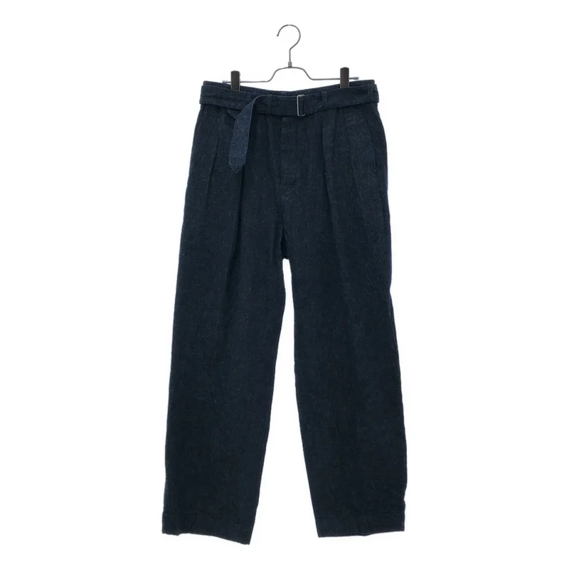 Kaptain Sunshine / キャプテンサンシャイン | 2026SS | Cotton Linen Denim Riviera Trousers / コットン リネン ベルテッドデニムパンツ | 3 | メンズ