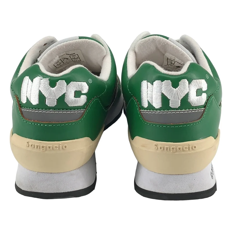 Sangacio / サンガッチョ | にゅ YORK GREEN レザー ローカットスニーカー | 23.5 | レディース