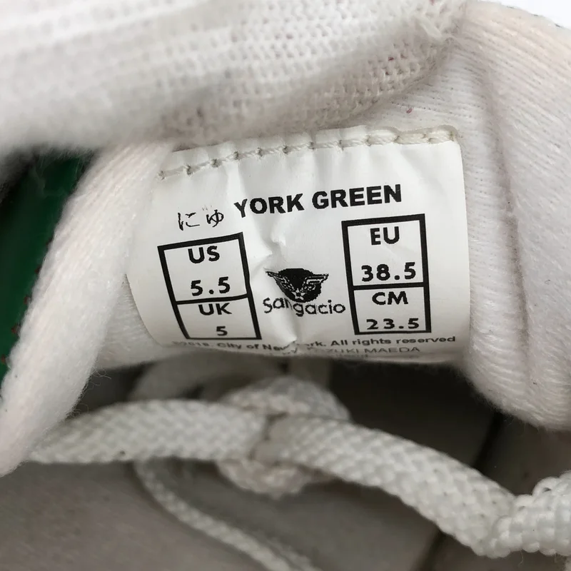 Sangacio / サンガッチョ | にゅ YORK GREEN レザー ローカットスニーカー | 23.5 | レディース