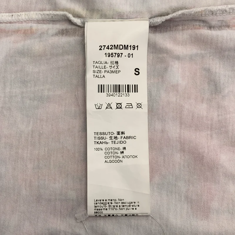 MSGM / エムエスジーエム | 総柄 プリント コットン クルーネック カットソー | S | メンズ