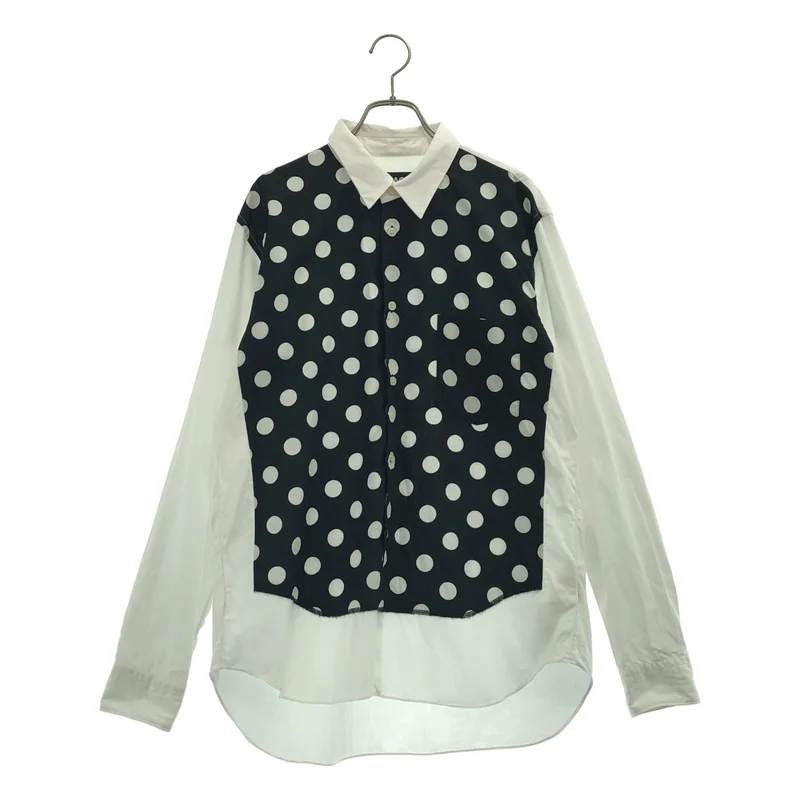 BLACK COMME des GARCONS / ブラックコムデギャルソン | 2011SS | コットン ドット切り替え シャツ | L | メンズ