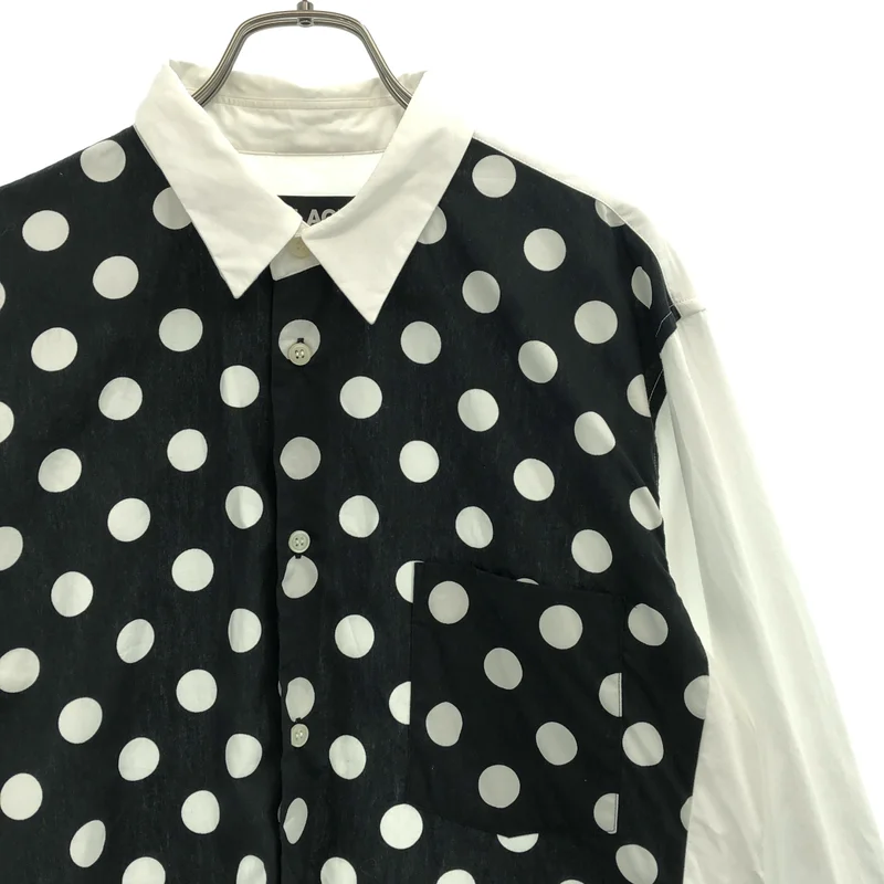 BLACK COMME des GARCONS / ブラックコムデギャルソン | 2011SS | コットン ドット切り替え シャツ | L | メンズ