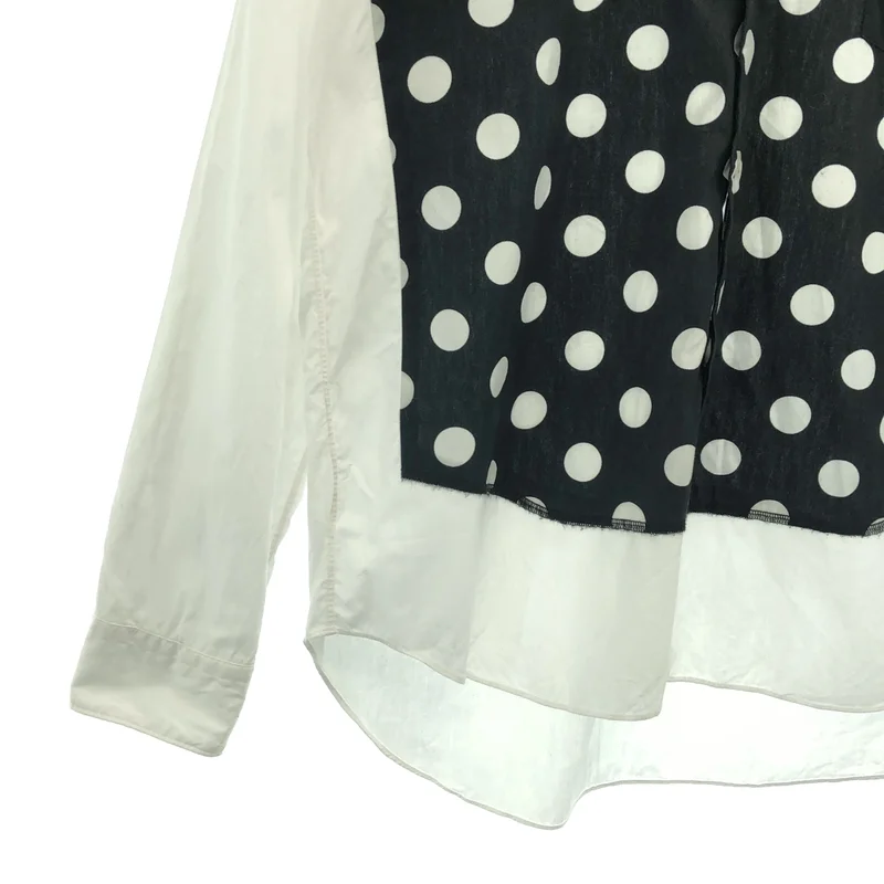 BLACK COMME des GARCONS / ブラックコムデギャルソン | 2011SS | コットン ドット切り替え シャツ | L | メンズ