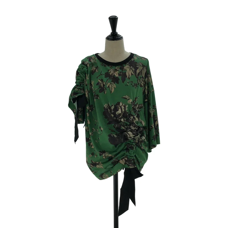 DRIES VAN NOTEN / ドリスヴァンノッテン | コットン プリントギャザー カットソー | S | レディース