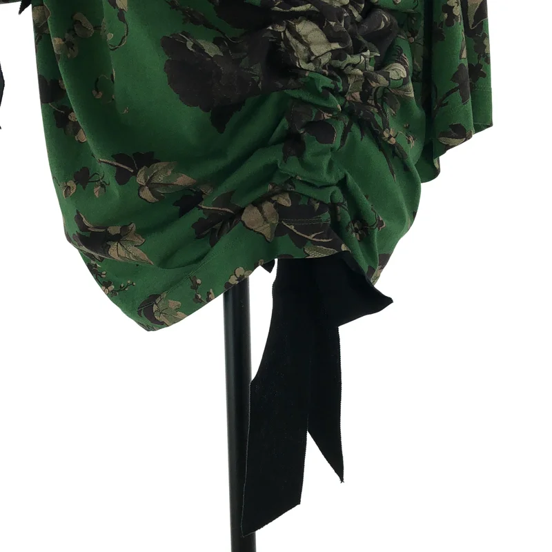 DRIES VAN NOTEN / ドリスヴァンノッテン | コットン プリントギャザー カットソー | S | レディース