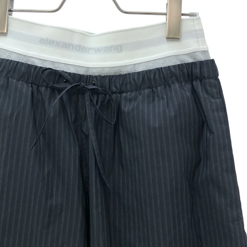 ALEXANDER WANG / アレキサンダーワン | ストライプ ウエスト切替 イージーパンツ | S | レディース