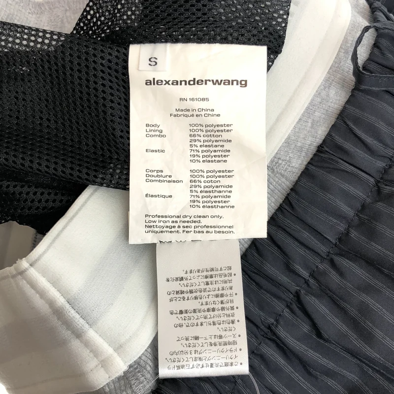 ALEXANDER WANG / アレキサンダーワン | ストライプ ウエスト切替 イージーパンツ | S | レディース