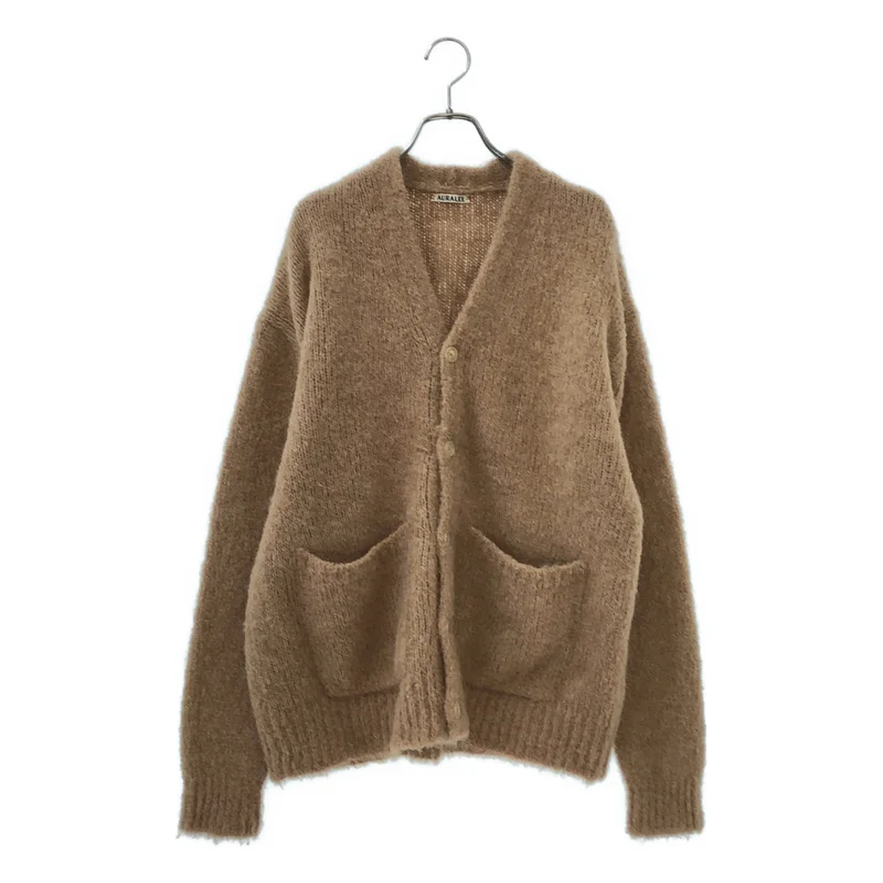 AURALEE / オーラリー | ALPACA WOOL SUPER LIGHT KNIT BIG CARDIGAN アルパカ ウール カーディガン | 4 | メンズ