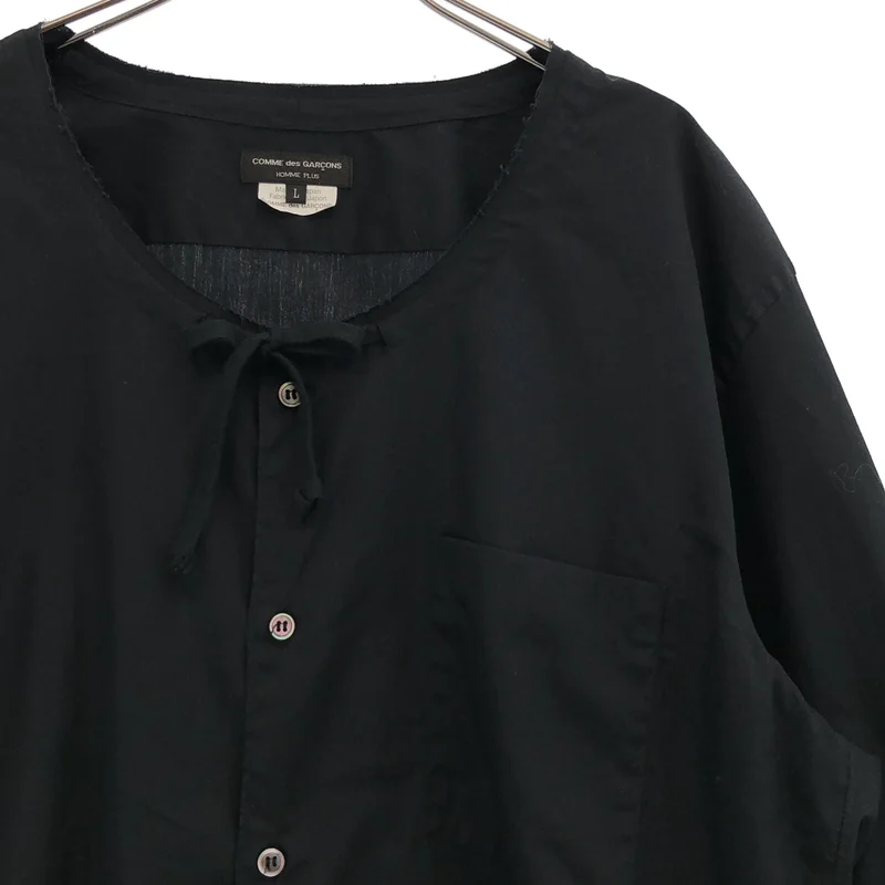 COMME des GARCONS HOMME PLUS / コムデギャルソンオムプリュス | 2017SS | カットオフノーカラーシャツ | L | メンズ