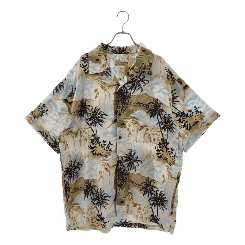 pataloha patagonia / パタゴニアパタロハ | コットン ヤシ アロハ オープンカラー シャツ | L | メンズ