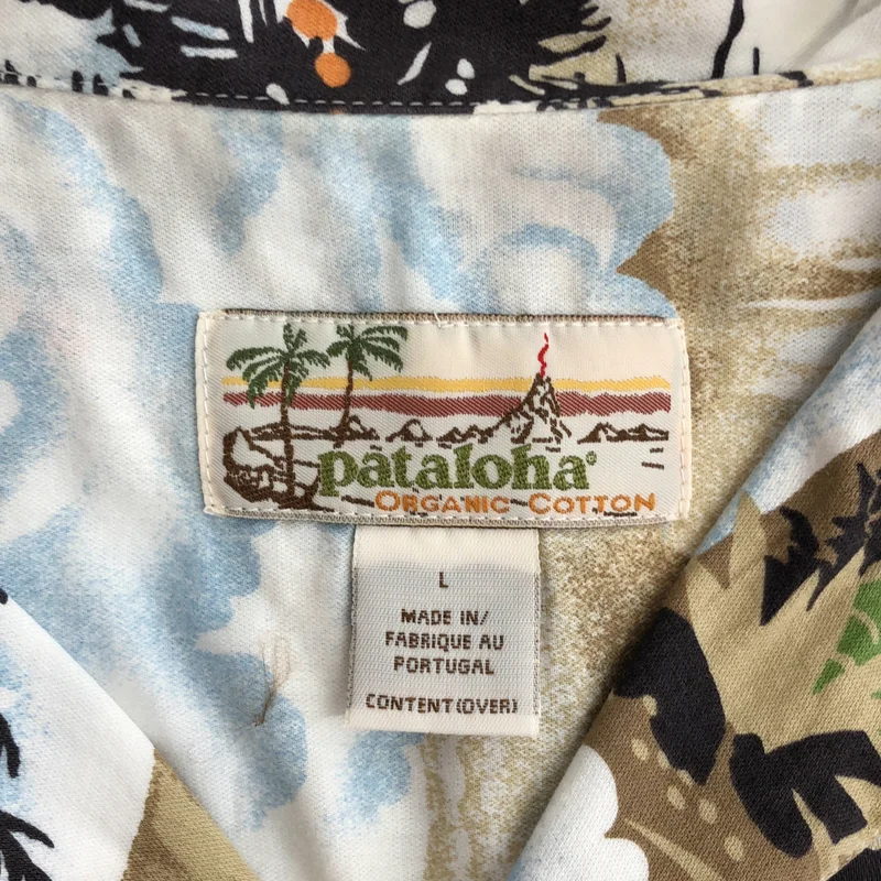 pataloha patagonia / パタゴニアパタロハ | コットン ヤシ アロハ オープンカラー シャツ | L | メンズ