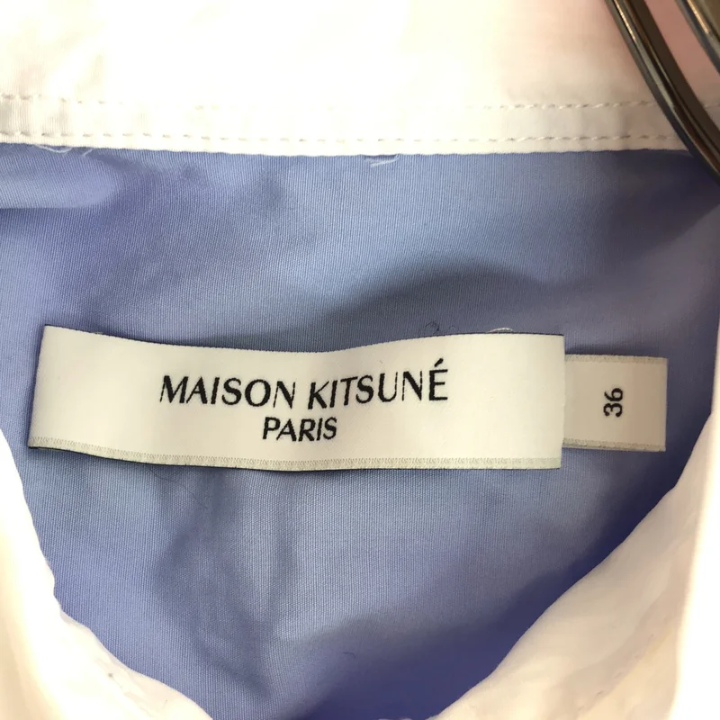 MAISON KITSUNE / メゾンキツネ | 2022AW | COLORBLOCK SHIRT DRESS / コットン カラーブロック シャツワンピース | 36 | レディース
