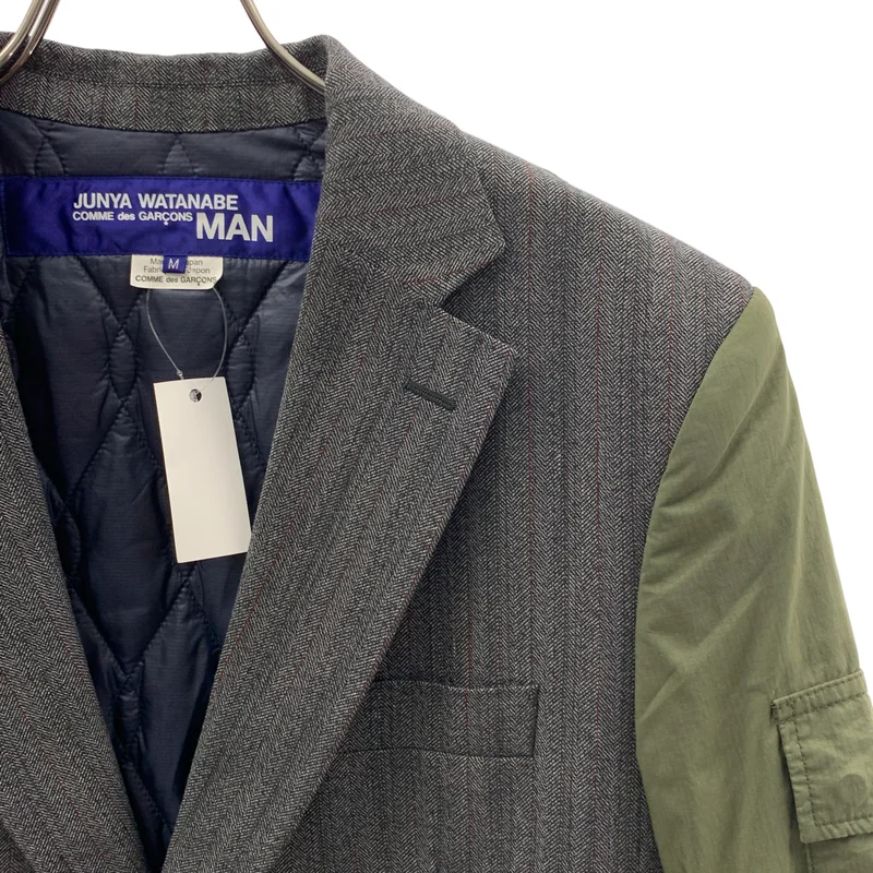 JUNYAWATANABE COMMEdesGARCONS MAN / ジュンヤワタナベマン | 2019AW | ナイロン 切替 キルティング テーラードジャケット | M | メンズ