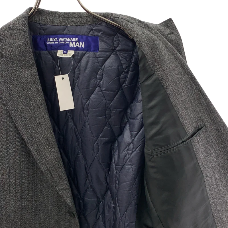 JUNYAWATANABE COMMEdesGARCONS MAN / ジュンヤワタナベマン | 2019AW | ナイロン 切替 キルティング テーラードジャケット | M | メンズ