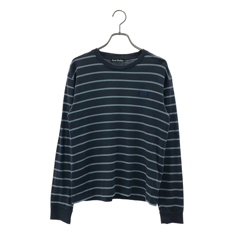 Acne Studios / アクネストゥディオズ | フェイスパッチ コットン ボーダー カットソー | XXS | レディース