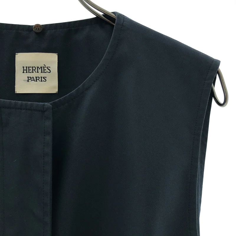 HERMES / エルメス | ベルト付き ベスト ジレ | 38 | レディース
