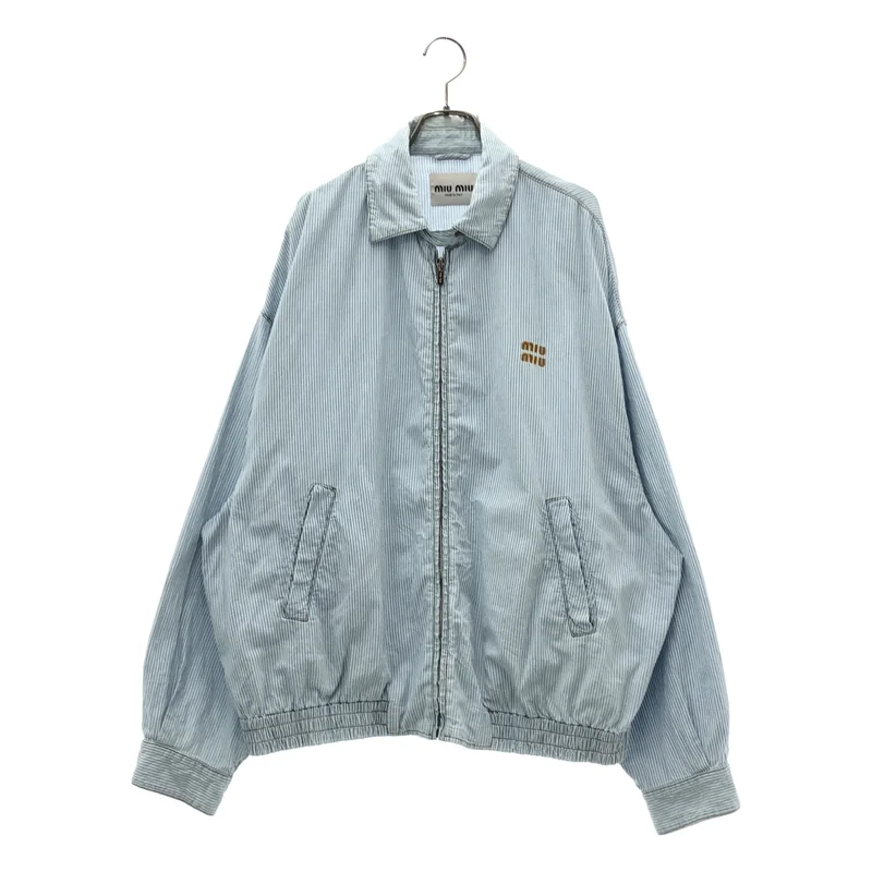 miu miu / ミュウミュウ | シャンブレー ストライプジャケット | 40 | レディース