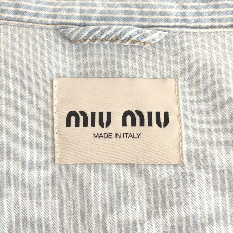miu miu / ミュウミュウ | シャンブレー ストライプジャケット | 40 | レディース