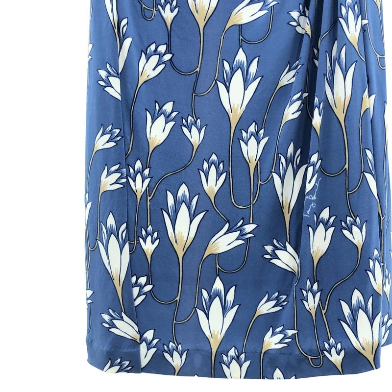 TORY BURCH / トリーバーチ | レーヨン 総柄 フラワー ロゴ ノースリーブ ワンピース / 裏地付き | XS | レディース