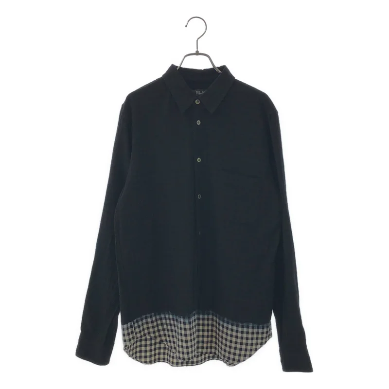 BLACK COMME des GARCONS / ブラックコムデギャルソン | コットン 製品染め ギンガムチェックシャツ | L | メンズ