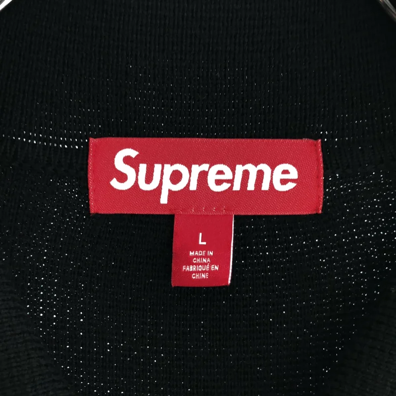 SUPREME / シュプリーム | Stripe Zip Up Polo Sweater ストライプ ジップアップ ポロニット | L | メンズ
