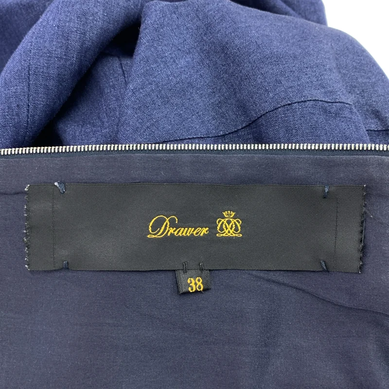 Drawer / ドゥロワー | コットン リネン バックジップ 半袖 デニム