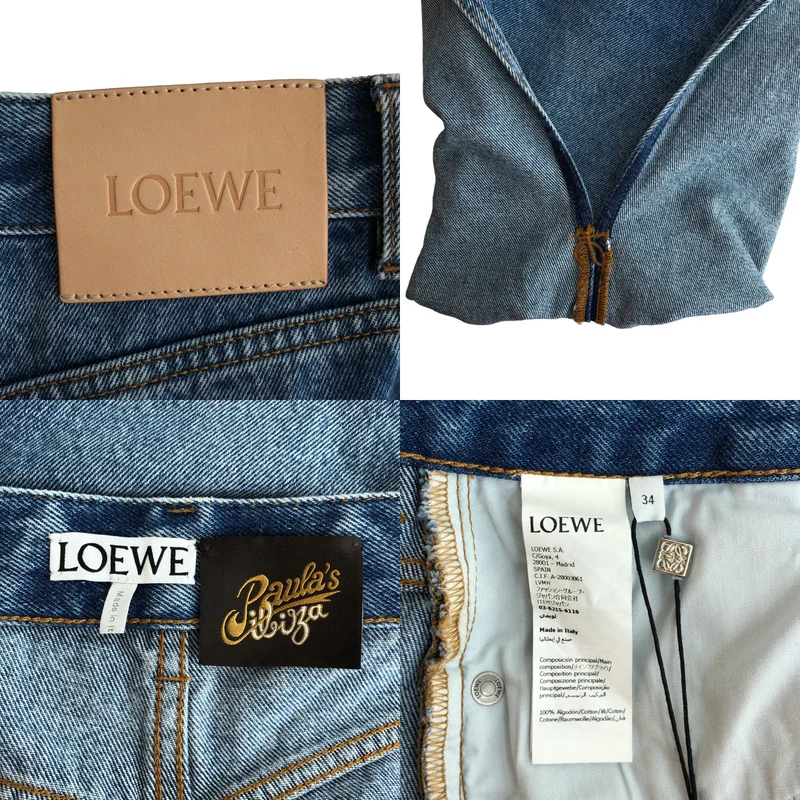 LOEWE / ロエベ | Paula's Ibiza ミディアムウェイト サイドスリット デニムパンツ | 34 | レディース