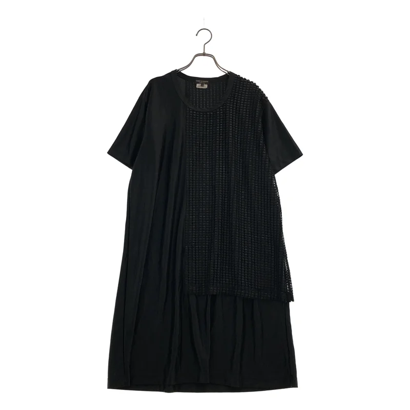 COMME des GARCONS HOMME PLUS / コムデギャルソンオムプリュス | 2019AW | ポリエステル 変形 アシンメトリー ドッキング ロングカットソー | L | メンズ