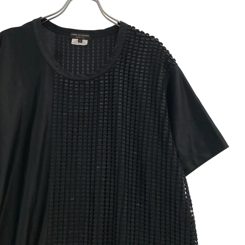 COMME des GARCONS HOMME PLUS / コムデギャルソンオムプリュス | 2019AW | ポリエステル 変形 アシンメトリー ドッキング ロングカットソー | L | メンズ