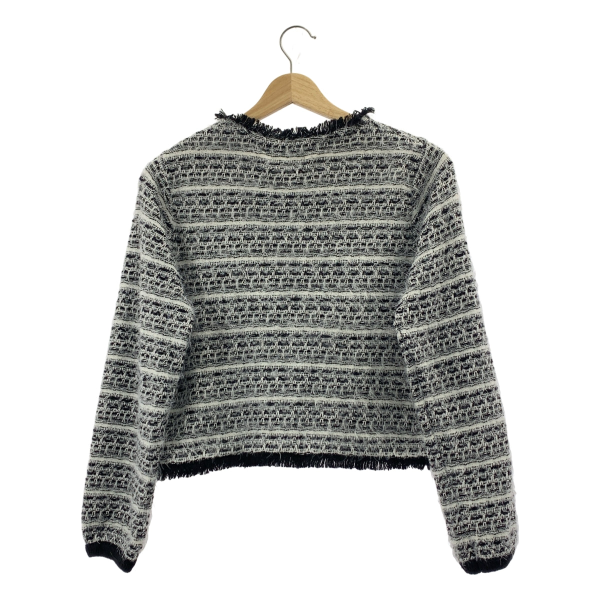 foufou / フーフー | Tweed no collar jacket ツイード ニット