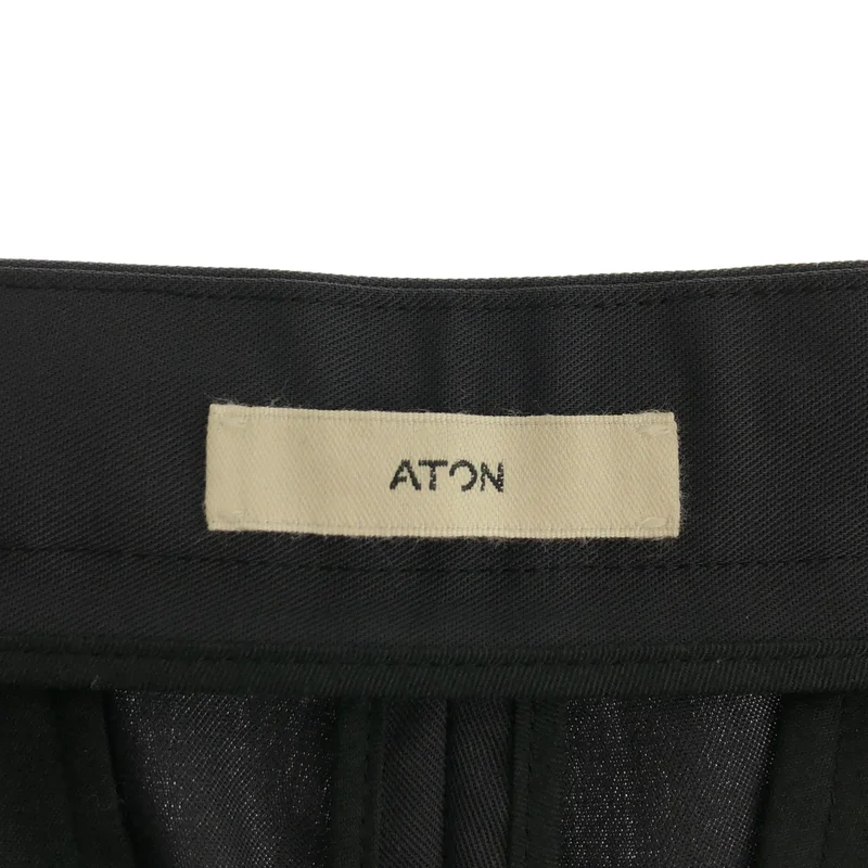 ATON / エイトン | 2025SS | WOOL TROPICAL WIDE EASY PANTS / ウールトロピカル ワイドイージーパンツ | 2 | レディース