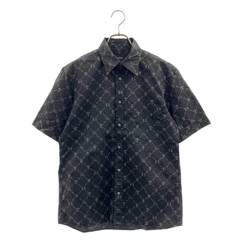 BURBERRY BLACK LABEL / バーバリーブラックレーベル | 総柄 ロゴボタン シャツ | 2 | メンズ